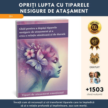 Abordare revoluționară pentru înțelegerea atașamentului!  Ghid practic pentru a depăși tiparele nesigure de atașament și a construi o relație sănătoasă și de durată + BONUS